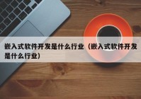 嵌入式软件开发是什么行业（嵌入式软件开发是什么行业）