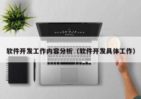 软件开发工作内容分析（软件开发具体工作）