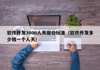 软件开发3000人天报价标准（软件开发多少钱一个人天）