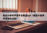 微信小程序开发平台概述ppt（微信小程序开发架构流程）