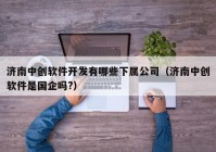 济南中创软件开发有哪些下属公司（济南中创软件是国企吗?）