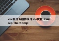 vue有什么组件支持seo优化（vue seo phantomjs）