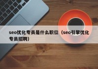 seo优化专员是什么职位（seo引擎优化专员招聘）